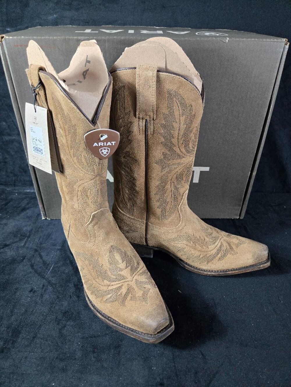 Ariat Ryman Men's 7.5 EE Dijon Roughout Western Boots 10051045